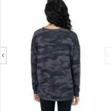 Tuff Athletics Ladies' Crewneck Sweatshirt Grey Camo, MEDIUM 