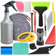 Car Window Tint Sprayer Can PPF Rubber Squeegee Soak Rope Vinyl Wrap Tools Kit