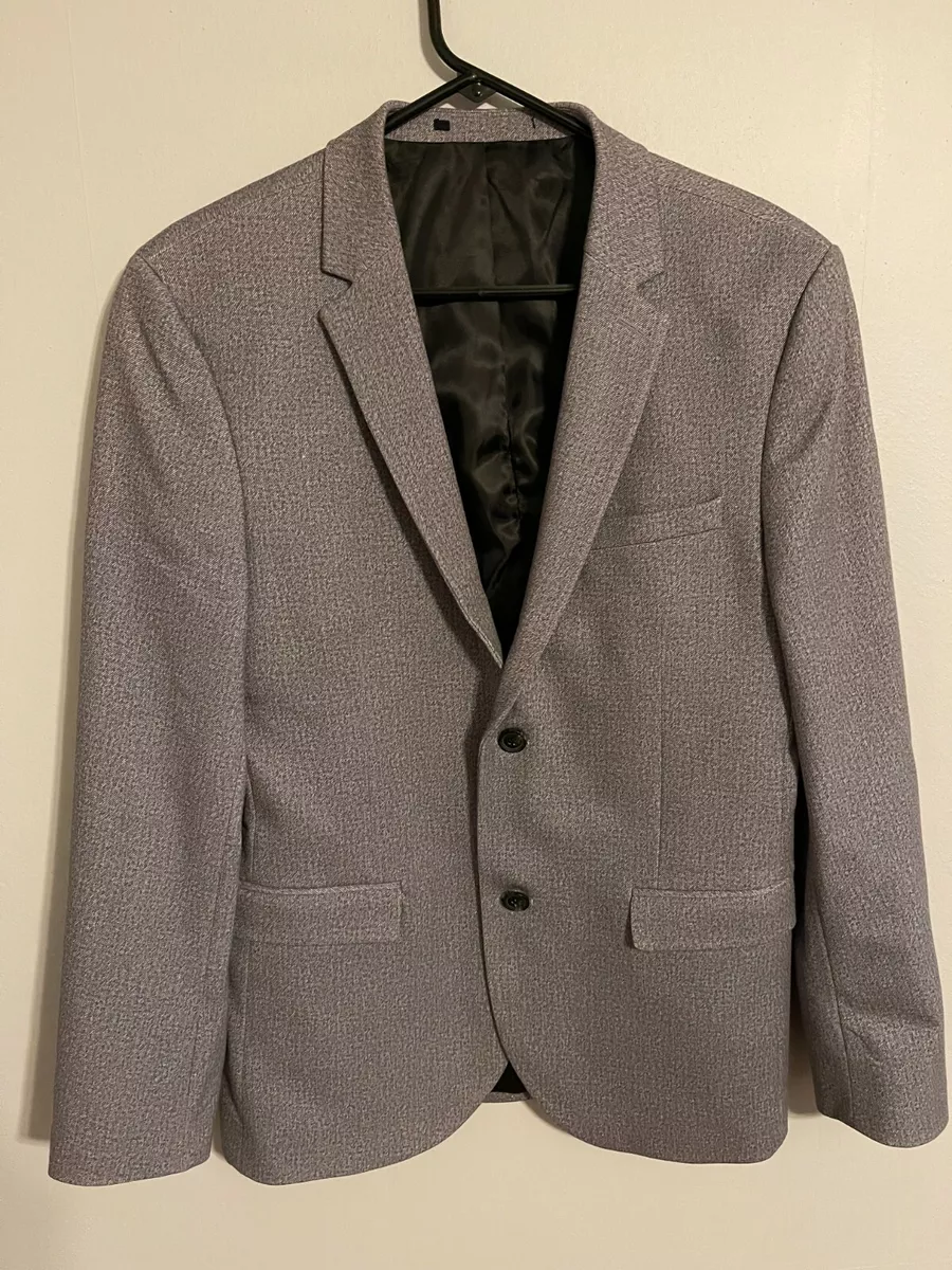 Topman Light Gray Polyester Blend Suit Sport Coat Jacket Blazer Men s 40