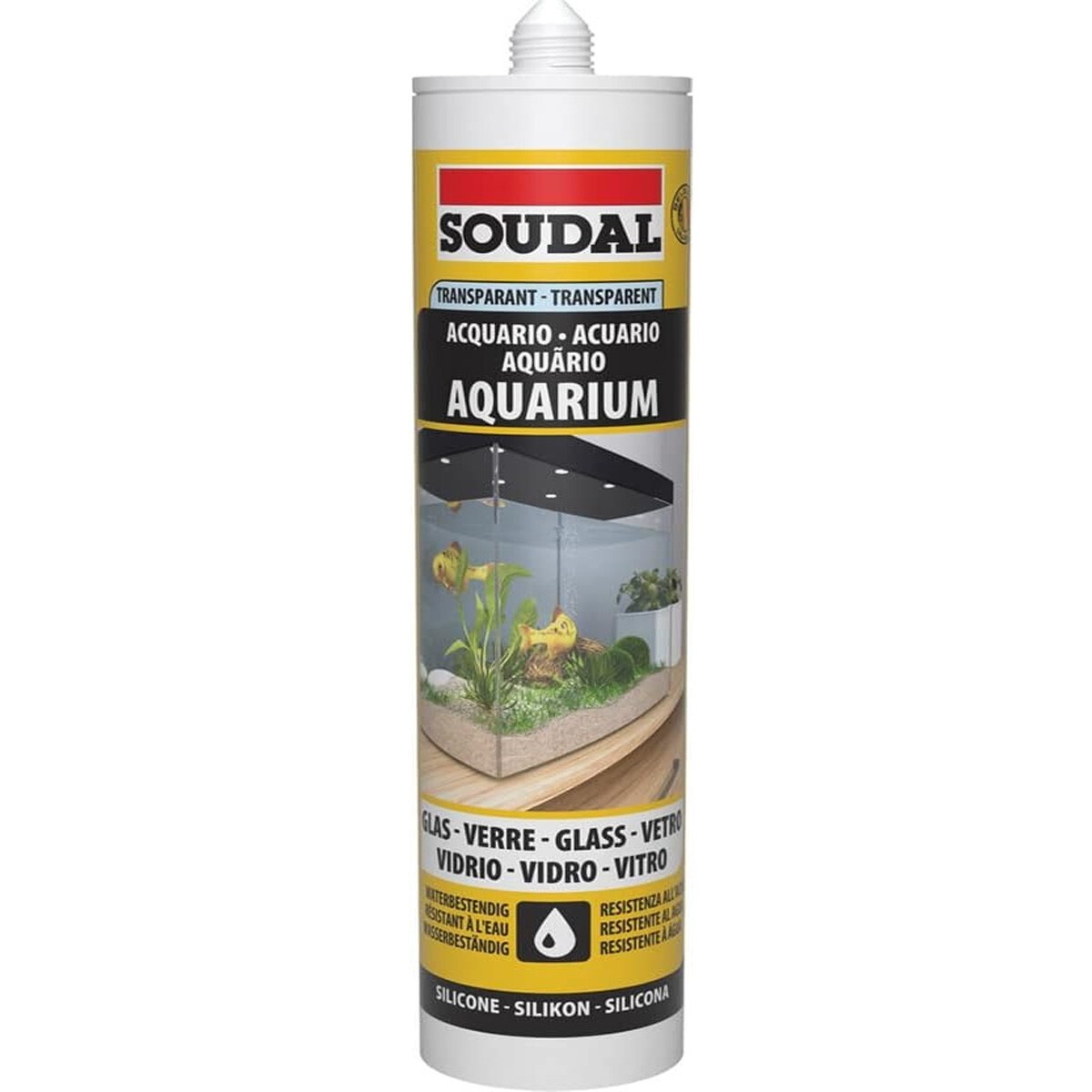 Soudal silicone per acquario da 300 ml
