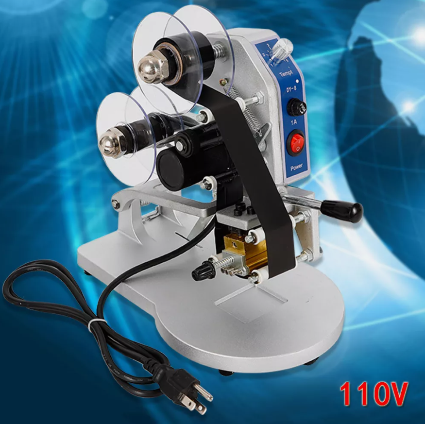 DY-8 Ribbon Coding Date Batch Character Code Printer Manual Hot Stamping Machine