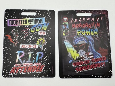 #ad SDCC 2024 EXCLUSIVE Moster High Con R.I.P Attendee Promo badge. Deadfast $5.99