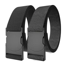 Stretch Belts 2-Pack | Heavy Duty Nylon | Easy Adjustable Buckle | Comfort Fi...