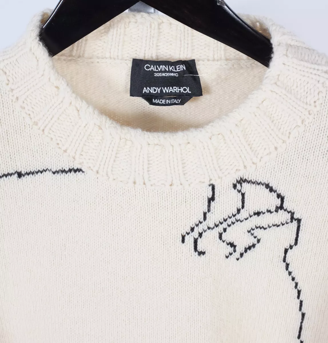 Raf Simons Calvin Klein 205W39NYC Andy Warhol sweater sz L 