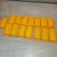 Vintage Snap Barrel Hair Curlers 2.5" Long 1.25" Wide Set of 15 Orange EUC