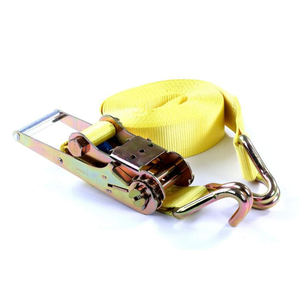 20x Spanngurt Mit Ratsche + Haken 10 M Bis 10000 Kg / 10,0 T / 10000 DaN, TÜV/GS Geprüft Zweiteilig 2-TLG Ratschengurt Gelb, 75 Mm Gurtbreite Zurrgurt