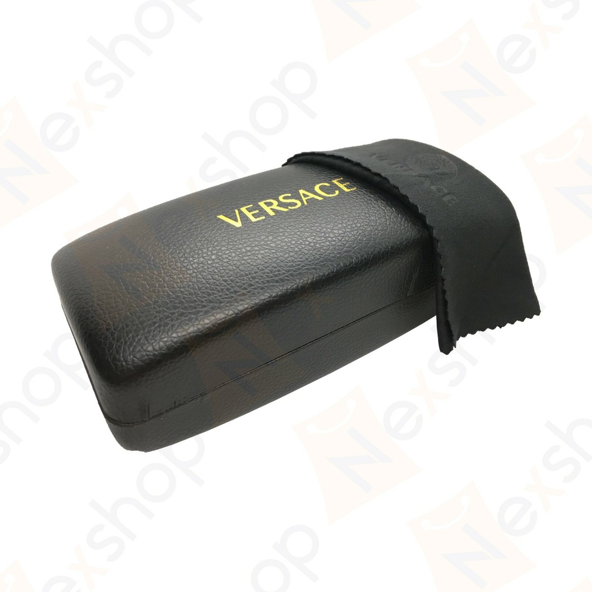 Black Leather Hard Case w/ Cloth & GiftBox for Versace