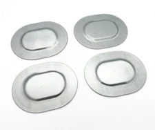 (Set/4) Oval Floor Pan Drain Plug Plates For 1964-1972 Chevy Chevelle