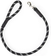 YOULY Reflective Black Dog Leash 4-ft #5103261 NEW