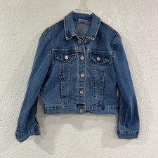 Looney Tunes TWEETY BIRD Girls SM 5-6 THATS ALL FOLKS Blue Denim Jean Jacket