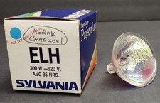 Sylvania ELH 300W 120V Tungsten Halogen Projector Lamp Bulb Blue Dot 35 hours
