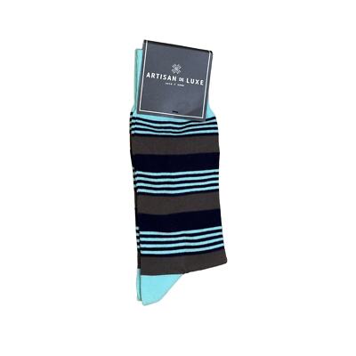 NWT ARTISAN de LUXE Color Block Stripe Sock OS 