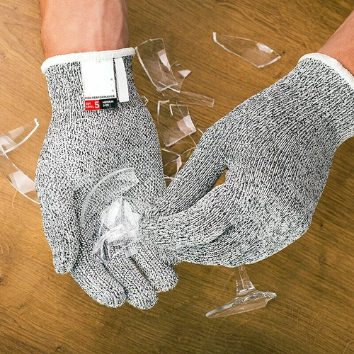 1 Paar Schnittfeste Schnittschutz Handschuhe für Metzger Küche Glas Arbeit Neu - Bild 3 von 15