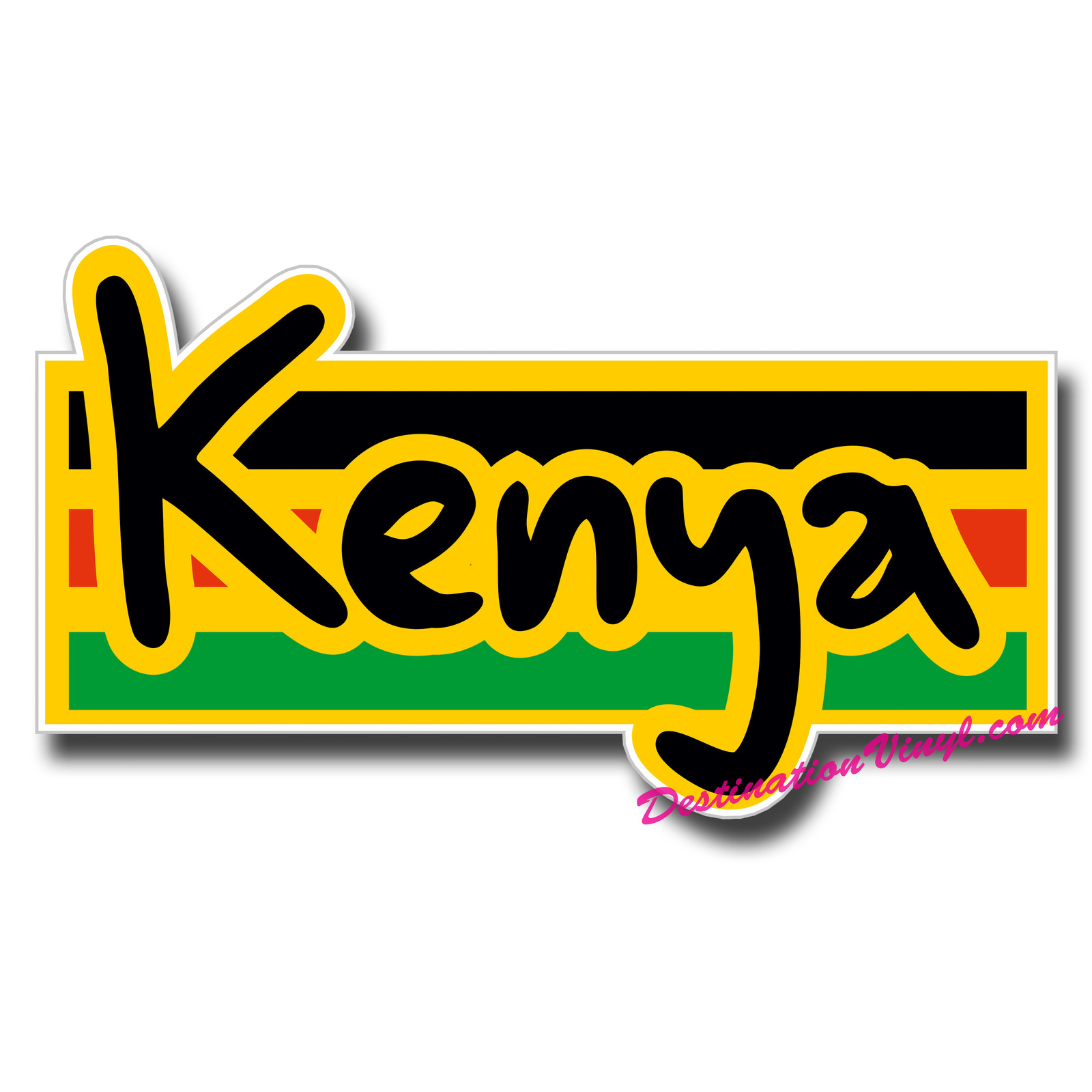 2 x Glossy Vinyl Stickers Kenya Kenyan Flag Cool Small Laptop Decal 0152 eBay