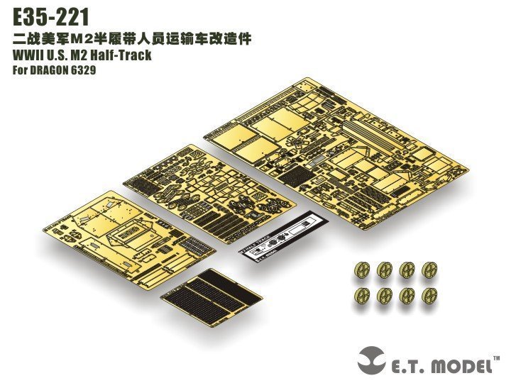 ET Model E35221 1/35 WWII US M2 Half-Track Detail Up Set for