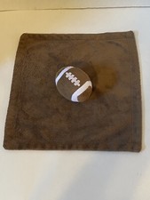 Plush Football Brown Lovey Blanket No Tags 