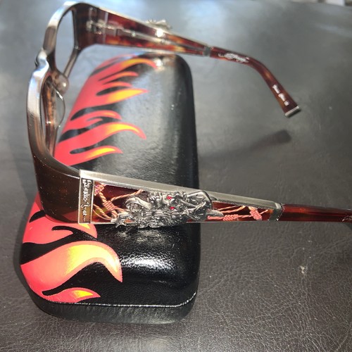 Ed Hardy Rare Eyeglass Frame EHO784 Hazel - Picture 5 of 10
