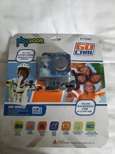 NEW Playzoom Go Cam HD 1080P Kids Action Camera with Waterproof Case 
