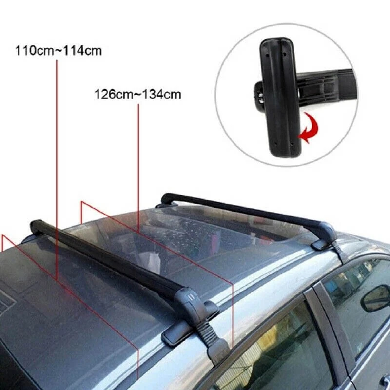 For Volkswagen VW MK5 MK6 MK7 2x 43.3" Roof Rack Cross Bar Luggage Cargo Carrier — 第 4/4 张图片
