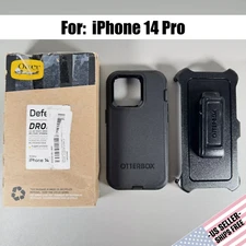 OtterBox Defender Case for iPhone 14 Pro - Black | Holster Clip | Rugged Defense