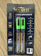 Securit Chalkmarker Pens 2mm-6mm 2 Pack Green