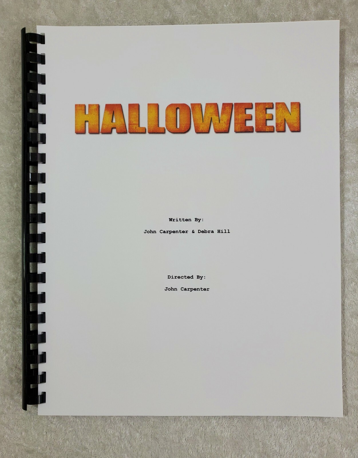 Halloween Movie Script Reprint Full Screenplay Full Script 1978 John