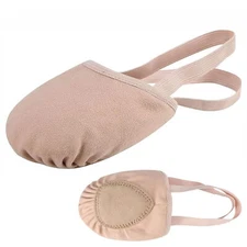 LINODES Canvas Ballet Jazz Shoes Pirouette Half Sole Yoga Dance Shoes