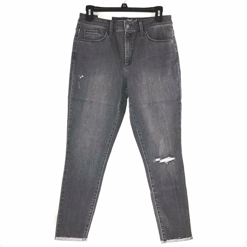 NEW Women's High-Rise Distressed Skinny Jeans - Universal Thread Gray Wash Sz 10