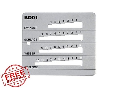 Pro-Lok 4-in-1 Key Gauge KW1 SC1 WK1 WE1 Stainless Steel