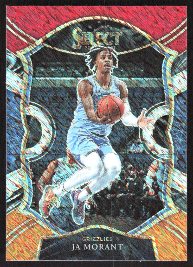 4249J 2020-21 Panini Select #60 Ja Morant Red White Orange Shimmer