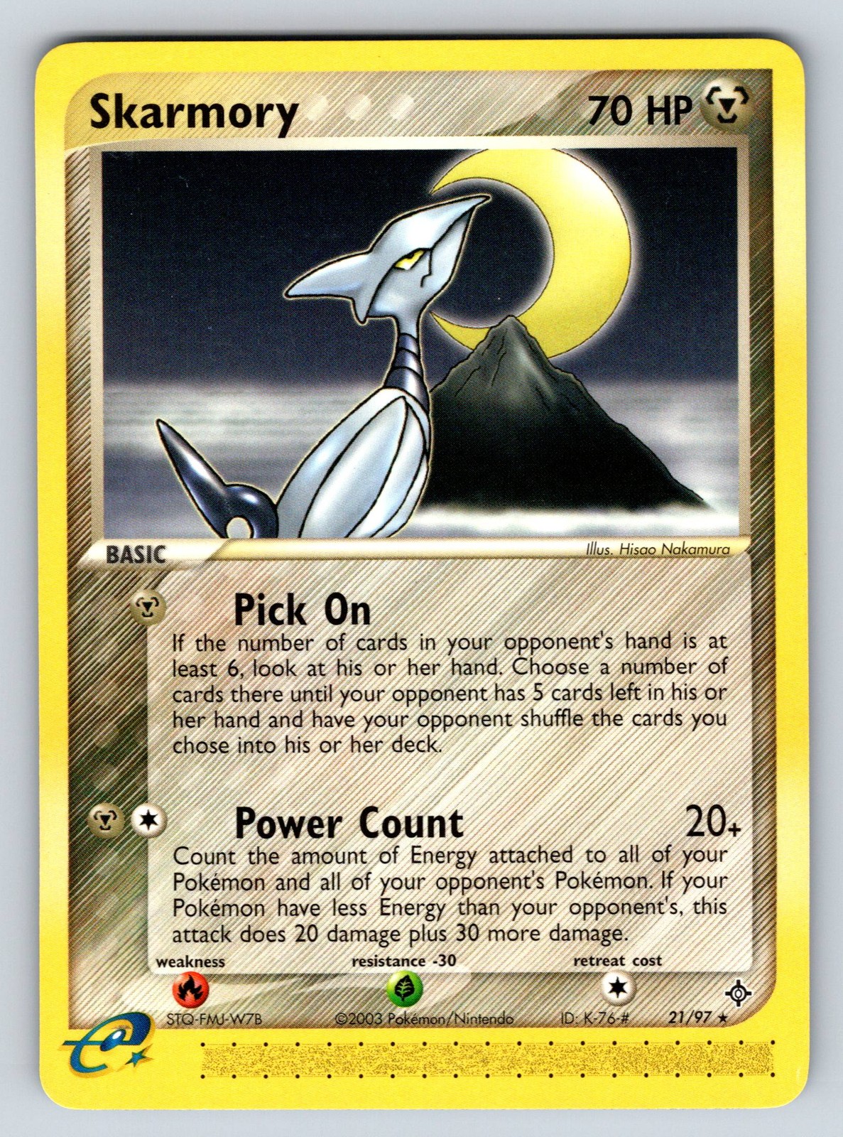 Normal Skarmory 21/97 Dragon HP