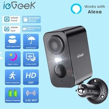 ieGeek Wireless Outdoor 2K Security Camera WiFi Home Battery CCTV System ,Alexa