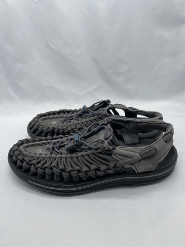 Keen Uneek Men's 10 Braided Corded Slip On Anatomical Footbed Sandals Gray - Picture 2 of 10