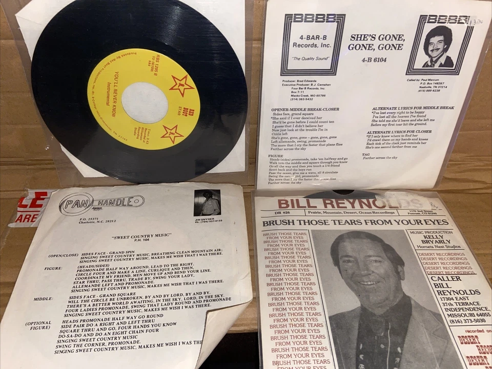 7 inch / 45's Line Dance / Square Dance vinyl records joblot X 73 Foto 2 de 4