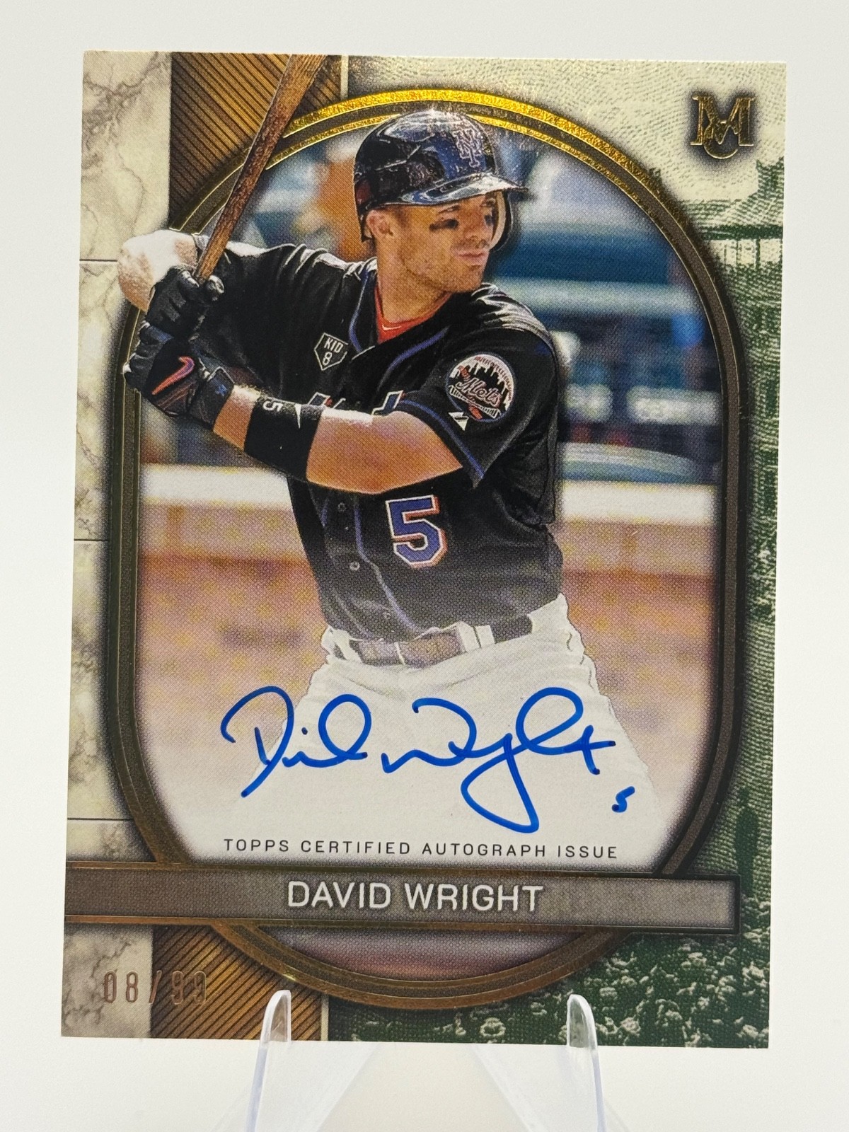 2025 Topps Museum Collection Archival Autographs David Wright #AA-DW Gold 08/99