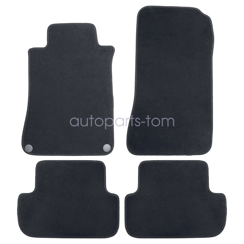 Alfombrillas alfombra para Mercedes-Benz W209 CLK 500 350 280 2003-2009 terciopelo negro Foto 4 de 4