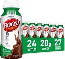 BOOST High Protein Nutritional Drink, Rich Chocolate, 20g Protein, 24 - 8 fl oz