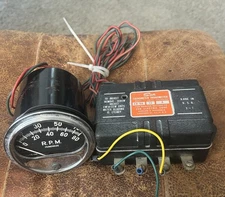 Vintage SUN ELECTRIC CORP Tachometer HUNDREDS RF-3 & Transmitter EB-9A -UNTESTED