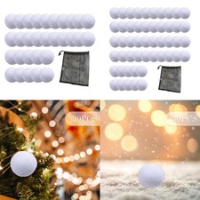 Fake Snowballs 5 cm Soft Gift White Snow Fight Balls Realistic for Christmas