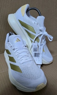 NEU MIT ETIKETT ADIDAS DURAMO SPEED SL 2 SPORTSCHUHE GRÖßE UK 6 GOLD UND WEISS 