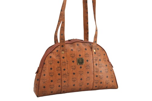 Sac à main MCM Visetos en cuir noir Blanc ref.195408 - Joli Closet