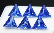 7x7 MM 10 Pcs Natural Blue Tanzanite Trillion Certified Loose Gemstone A Lot