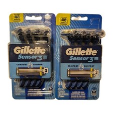2 Mens Gillette Sensor3 Smooth Shave Disposab...