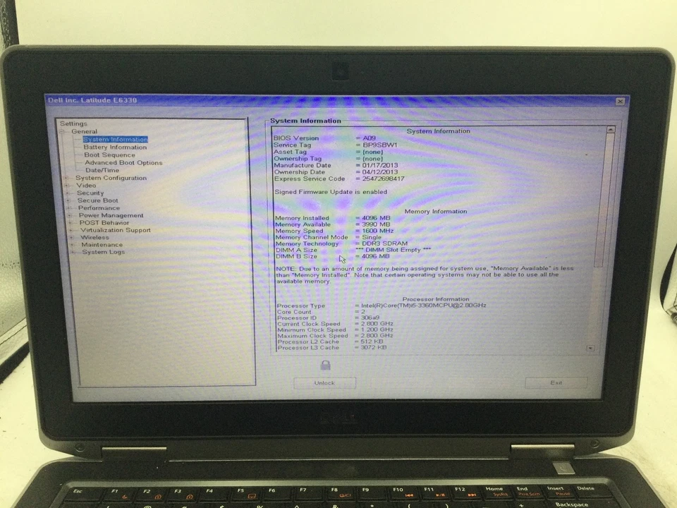 DELL LATITUDE E6330 - FOR PARTS /BIOS LOCK - INTEL CORE I5 - READ DESCRIPTION-BB - Image 2 of 4