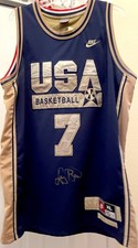Larry Bird signed autograph 1992 USA Dream Team Nike Gold Medal jersey SCHWARTZ