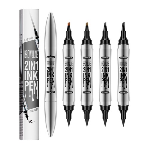 3Pcs 2-IN-1 Eyeliner & Eyebrow Pen Easy To Control For Women Waterproof - Picture 4 of 27