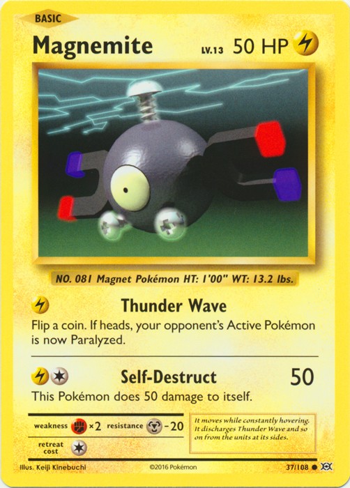 Magnemite - 37/108 - Common - Lightly Played