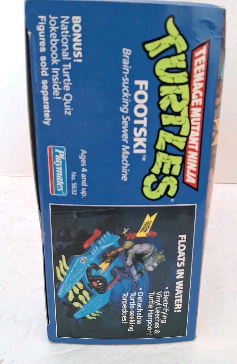 NEW! SEALED! TMNT Footski Playmates 1989 The Brain Sucking Sewer