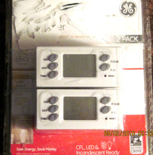 GE 24-HOUR INDOOR PROGRAMMABLE POLARIZED PLUG-IN DIGITAL TIMER 2PACK 
