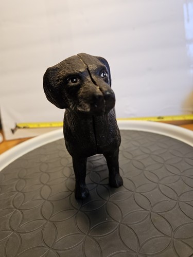 Antique A.C. Williams Cast Iron Dog Bank Large Standing Retriever Pack 1920s-30